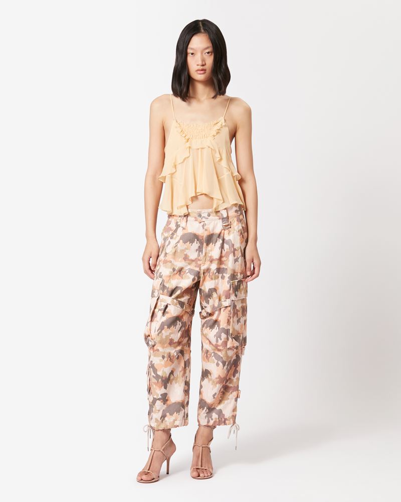 ELORE PRINTED COTTON TROUSERS